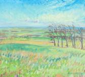 ALBRECHTSEN Jørgen A Spring Landscape With Green Fields ALBRECHTSEN Jørgen A Spring Landscape With Green Fields