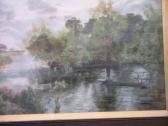 ALBRY C Hunting Scene And Lake With Overgrowth ALBRY C Hunting Scene And Lake With Overgrowth