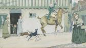 ALDIN Cecil Scene Of Man On Horseback Followed By Hounds ALDIN Cecil Scene Of Man On Horseback Followed By Hounds
