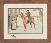 ALDIN Cecil Ch. Windsor Rider Pausing For Refreshment Outside An Inn ALDIN Cecil Ch. Windsor Rider Pausing For Refreshment Outside An Inn