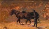 ALEGRE MONFERRER Fermín Campesino Arando Con Burros ALEGRE MONFERRER Fermín Campesino Arando Con Burros