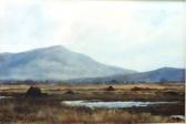 ALEXANDER Douglas West Of Ireland Landscape With Turf Stacks In Foreground ALEXANDER Douglas West Of Ireland Landscape With Turf Stacks In Foreground