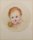 ALEXANDER E.M. Study Of A Child With Bear ALEXANDER E.M. Study Of A Child With Bear