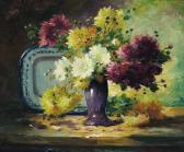 ALEXANDRE Éva Astern In Einer Lila Vase ALEXANDRE Éva Astern In Einer Lila Vase