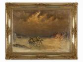 ALEXANDROFF D. Winterscape With Russian Troika ALEXANDROFF D. Winterscape With Russian Troika