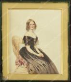 ALEXANDROVSKI Stephan Portrait D'une Jeune Aristocrate Assise Dans Un Fauteuil ALEXANDROVSKI Stephan Portrait D'une Jeune Aristocrate Assise Dans Un Fauteuil