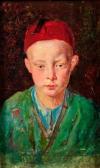 ALEXANDROWITSCH JAROSCHENKO Nikolai Brustbildnis Eines Knaben Mit Rotemfez ALEXANDROWITSCH JAROSCHENKO Nikolai Brustbildnis Eines Knaben Mit Rotemfez