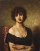 ALEXEI Alexeevich Harlamoff Femme En Noir Au Collier De Perles ALEXEI Alexeevich Harlamoff Femme En Noir Au Collier De Perles