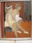 ALIOTTI Claude Two Young Girls At Ballet ALIOTTI Claude Two Young Girls At Ballet