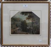 ALLAN William George Figures On A Path In A Continental Landscape ALLAN William George Figures On A Path In A Continental Landscape