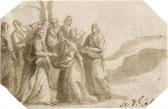 ALLEGRINI Francesco Abraham Bewirtet Die Engel; Jesus Vermehrt Die Brote Im Kreise Seiner Jünger ALLEGRINI Francesco Abraham Bewirtet Die Engel; Jesus Vermehrt Die Brote Im Kreise Seiner Jünger