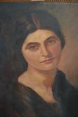ALLEN E.M Half Length Portrait Of A Continental Lady ALLEN E.M Half Length Portrait Of A Continental Lady