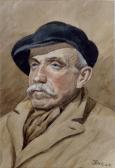 Allen J. Portrait Of A Man In A Cap Allen J. Portrait Of A Man In A Cap