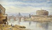 ALLEN John Whitacre View Of The Castel Sant'angelo And Pont Sant'angelo ALLEN John Whitacre View Of The Castel Sant'angelo And Pont Sant'angelo