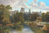 ALLEN Robert A Thames Scene With Windsor In The Distance ALLEN Robert A Thames Scene With Windsor In The Distance