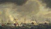 ALLEN Thomas B. The Flotilla Carrying Princess Charlotte To England For Hermarriage To King George Iii, 1761 ALLEN Thomas B. The Flotilla Carrying Princess Charlotte To England For Hermarriage To King George Iii, 1761