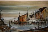 Allerman Sten Harbour Scene With Moored Boats And Buildings Allerman Sten Harbour Scene With Moored Boats And Buildings