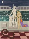 ALLIER GEORGES Depicting Neptune In A Classical Landscape ALLIER GEORGES Depicting Neptune In A Classical Landscape