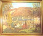 ALLIS C. Harry Titled, “the Trestle Bridge In Autumn” ALLIS C. Harry Titled, “the Trestle Bridge In Autumn”