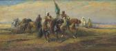 ALLISON Roy Arab Tribesman On Horseback Halting At A River ALLISON Roy Arab Tribesman On Horseback Halting At A River