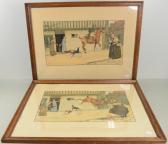 ALOIN Cecil Paire De Gravures Humoristiques ALOIN Cecil Paire De Gravures Humoristiques