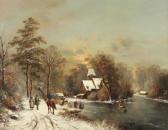ALTERMANN Horst Abendliche Winterlandschaft Mit Figuren ALTERMANN Horst Abendliche Winterlandschaft Mit Figuren