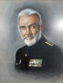 ALVAREZ LESTER Length Portrait Of Sean Connery In Naval Uniform ALVAREZ LESTER Length Portrait Of Sean Connery In Naval Uniform