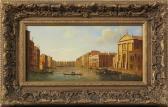 AMADEO Giovanni Antonio Venetian Canal Scene AMADEO Giovanni Antonio Venetian Canal Scene