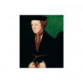 AMBERGER Christoph Portrait Of A Noblewoman, Half Length, Wearing Black, Holding A Pair Of Gloves AMBERGER Christoph Portrait Of A Noblewoman, Half Length, Wearing Black, Holding A Pair Of Gloves