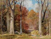 AMICK Robert Wesley Autumn Forest Scene AMICK Robert Wesley Autumn Forest Scene
