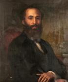 AMICONI Bernardo Portrait Of A Gentleman, Half Length, Seated In A Chair. AMICONI Bernardo Portrait Of A Gentleman, Half Length, Seated In A Chair.