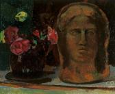 AMIET Cuno Bouquet Et Sculpture AMIET Cuno Bouquet Et Sculpture