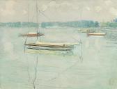 AMIET Cuno Sailing Boats On Lake Thun AMIET Cuno Sailing Boats On Lake Thun