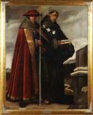 AMIGONI OTTAVIO San Bonaventura E Sant' Antonio Da Padova Nel Paesaggio. AMIGONI OTTAVIO San Bonaventura E Sant' Antonio Da Padova Nel Paesaggio.