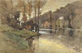 AMOND Eu. Paysage À La Rivière AMOND Eu. Paysage À La Rivière