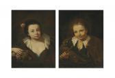 AMOROSI Antonio Mercurio A Peasant Girl; And A Peasant Boy AMOROSI Antonio Mercurio A Peasant Girl; And A Peasant Boy