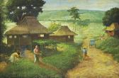 AMORSOLO ADRIAN Barrio Scene AMORSOLO ADRIAN Barrio Scene
