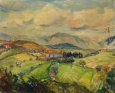 Ana Marinkovic Alpine Landscape With A Cottage Ana Marinkovic Alpine Landscape With A Cottage