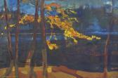 ANAGNOSTARAS Theodore Fauvist Style Waterside Scene Through The Trees ANAGNOSTARAS Theodore Fauvist Style Waterside Scene Through The Trees