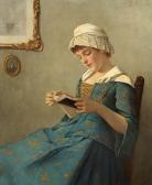 ANDERS Ernst Lesende Junge Frau ANDERS Ernst Lesende Junge Frau