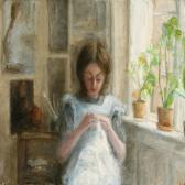 ANDERSEN Erna Interior With A Young Girl ANDERSEN Erna Interior With A Young Girl