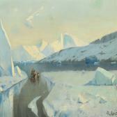 ANDERSEN Julius Scene With Sailing Inuits From Godthåbsfjord ANDERSEN Julius Scene With Sailing Inuits From Godthåbsfjord
