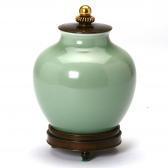 ANDERSEN Knud Lidded Jar Of Porcelain Decorated With Celadon Glaze ANDERSEN Knud Lidded Jar Of Porcelain Decorated With Celadon Glaze