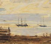 ANDERSEN Mogens Sigurd Seascape With Ships At Calm Seas ANDERSEN Mogens Sigurd Seascape With Ships At Calm Seas