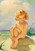 ANDERSON Harold N. Young Girl On The Beach ANDERSON Harold N. Young Girl On The Beach
