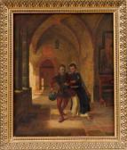 ANDOK von Ludwig Klostergang Mit Angetrunkenem Edelmann Und Mönch ANDOK von Ludwig Klostergang Mit Angetrunkenem Edelmann Und Mönch