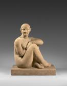 ANDRAU Joseph Jeune Femme Assise Les Bras Croisés ANDRAU Joseph Jeune Femme Assise Les Bras Croisés