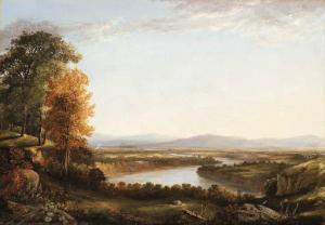 Ambrose Andrews - Valley Landscape In Connecticut