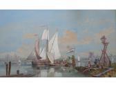 ANDREWS George Henry Scene On A Dutch River ANDREWS George Henry Scene On A Dutch River