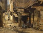 ANDRIEU Henri Une Rue D'alet (aude) ANDRIEU Henri Une Rue D'alet (aude)